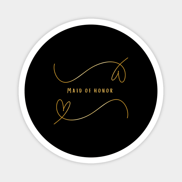 Bridal shower design - bridesmaid Magnet by Onyi